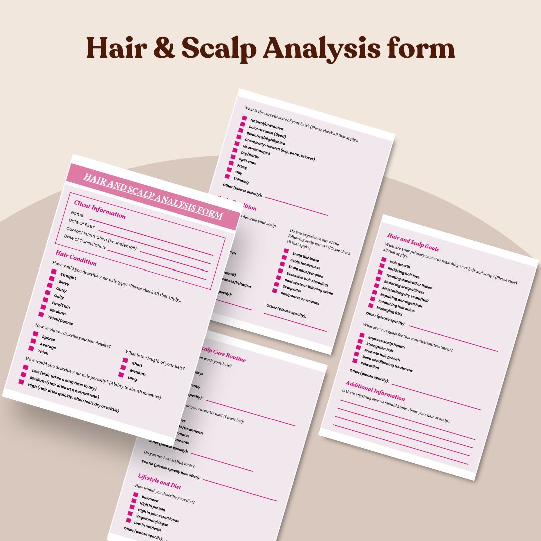 Japanese Head Spa Hair and Scalp Analysis Form